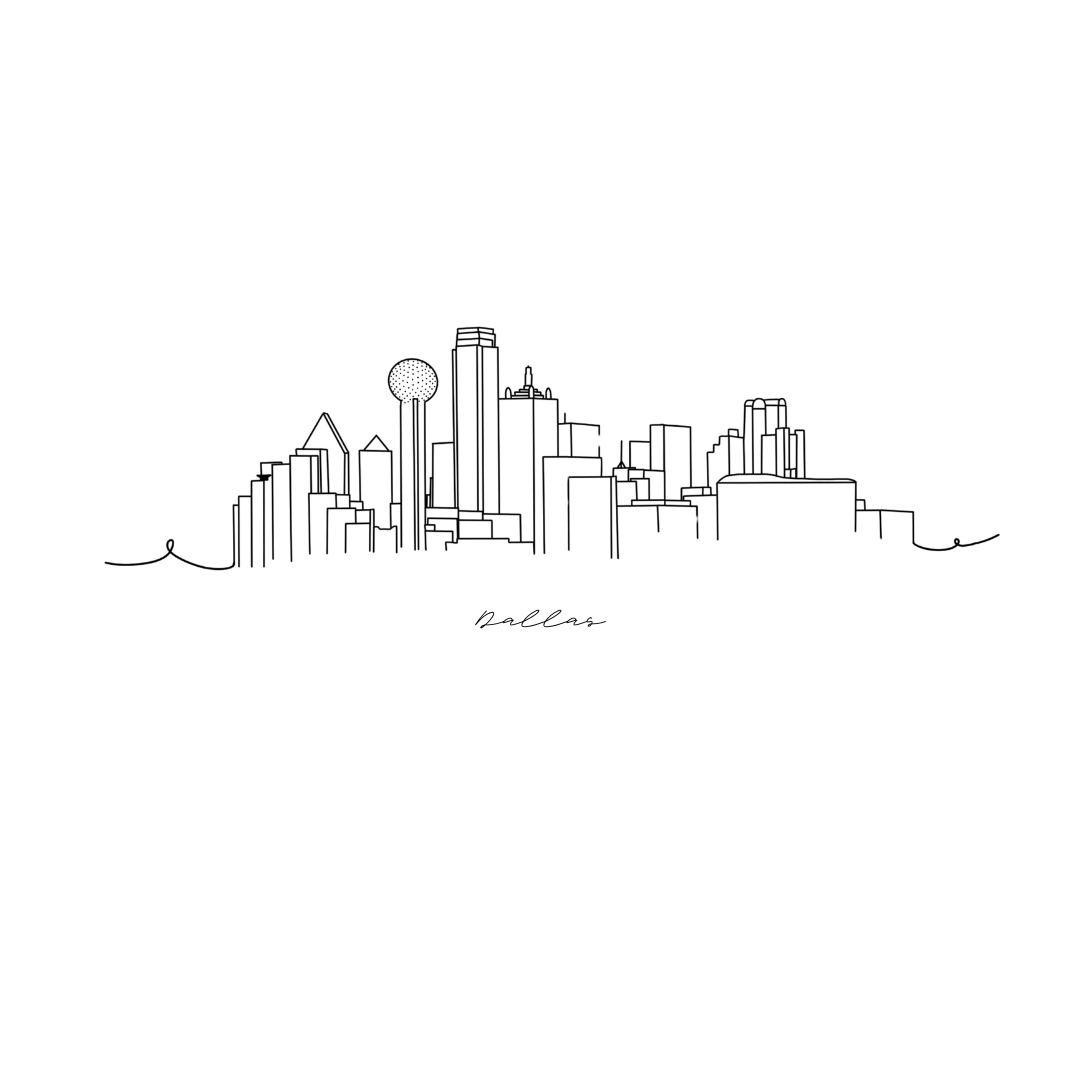 Minimalist Dallas Skyline Tee