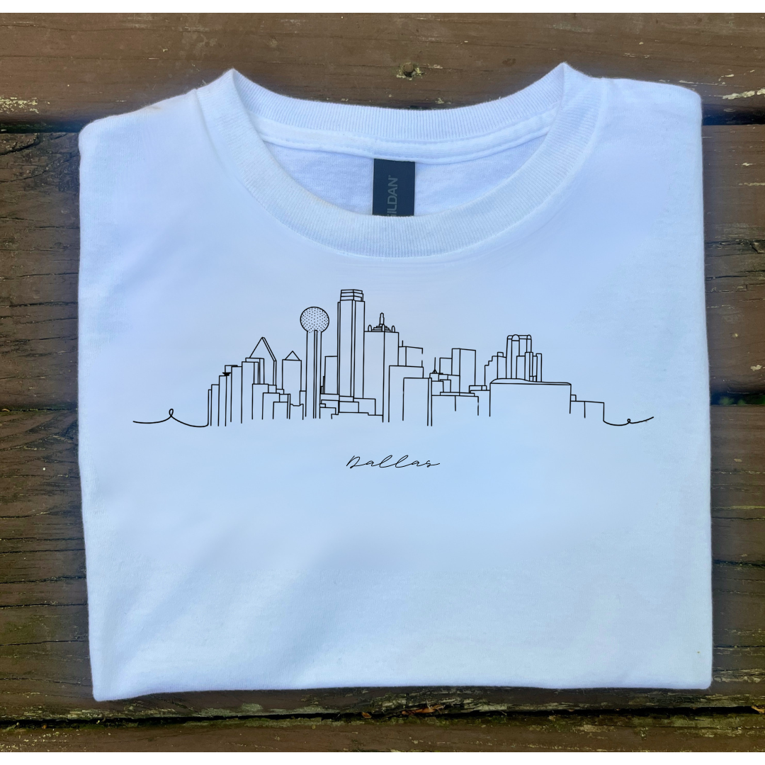 Minimalist Dallas Skyline Tee